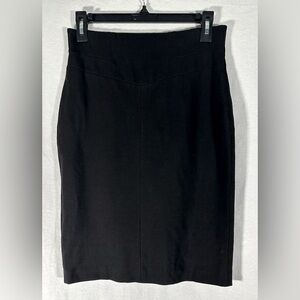 Ann Taylor Size 0 Black Stretch Zip Womens Straight Pencil Skirt